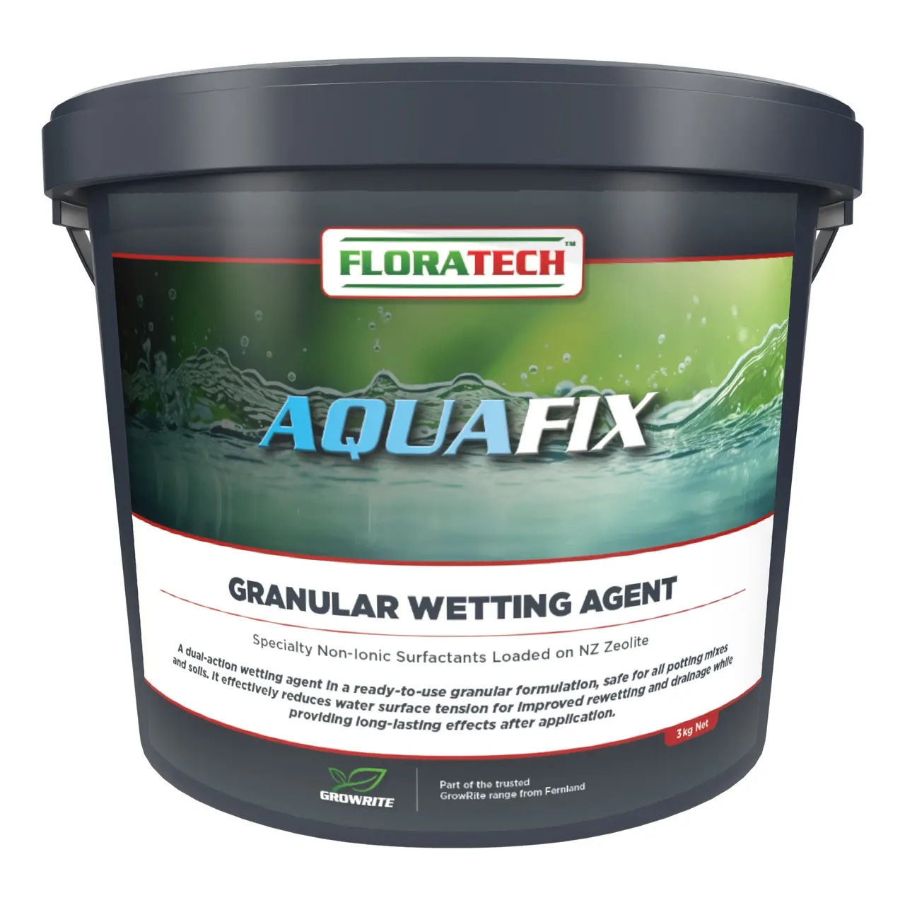 FloraTech AquaFix granular soil wetting agent 3kg bucket