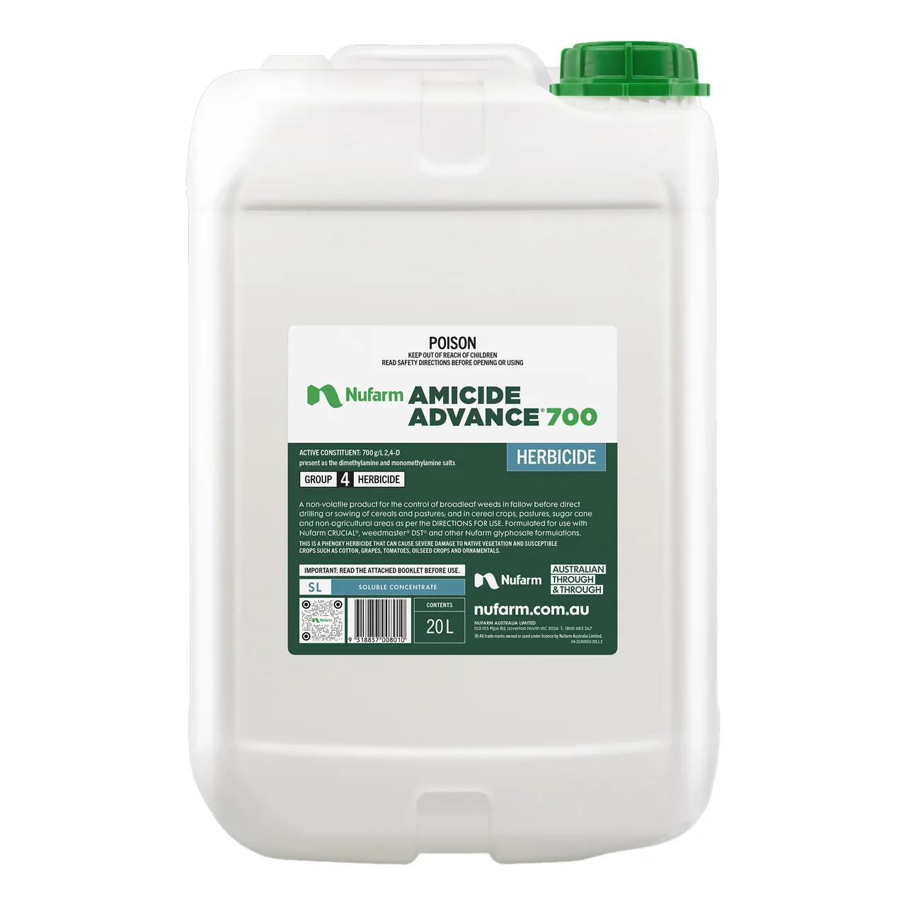 Amicide Advance 700 | Selective Herbicide — 20 Litre