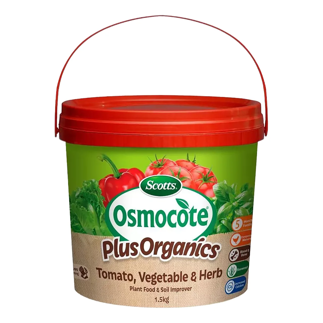 Osmocote Plus Organics Tomato, Vegetable & Herb Plant Food & Soil Improver — 1.5kg