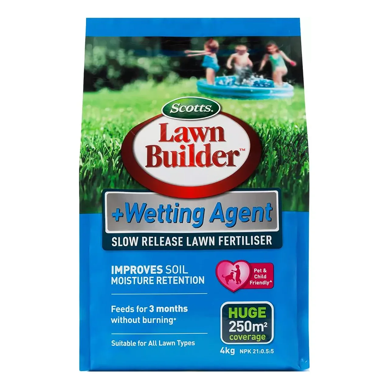 Lawn Builder + Wetting Agent Slow Release Lawn Fertiliser — 4 Kg