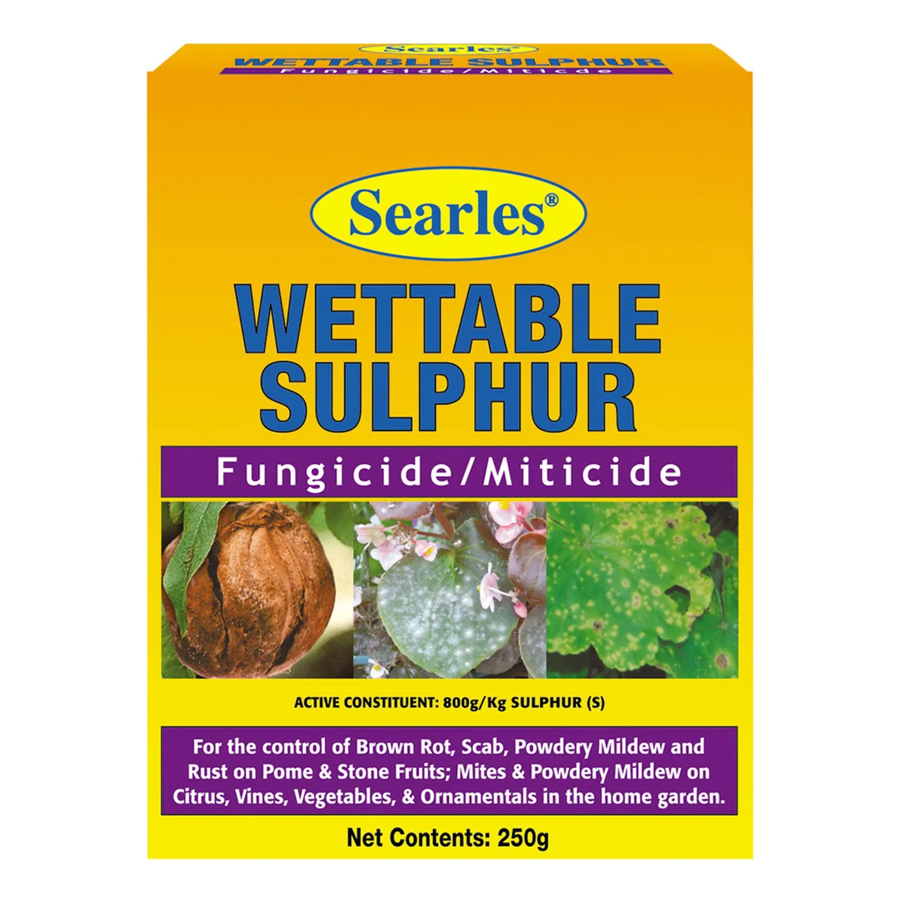 Searles Wettable Sulphur | Fungicide & Miticide — 250g