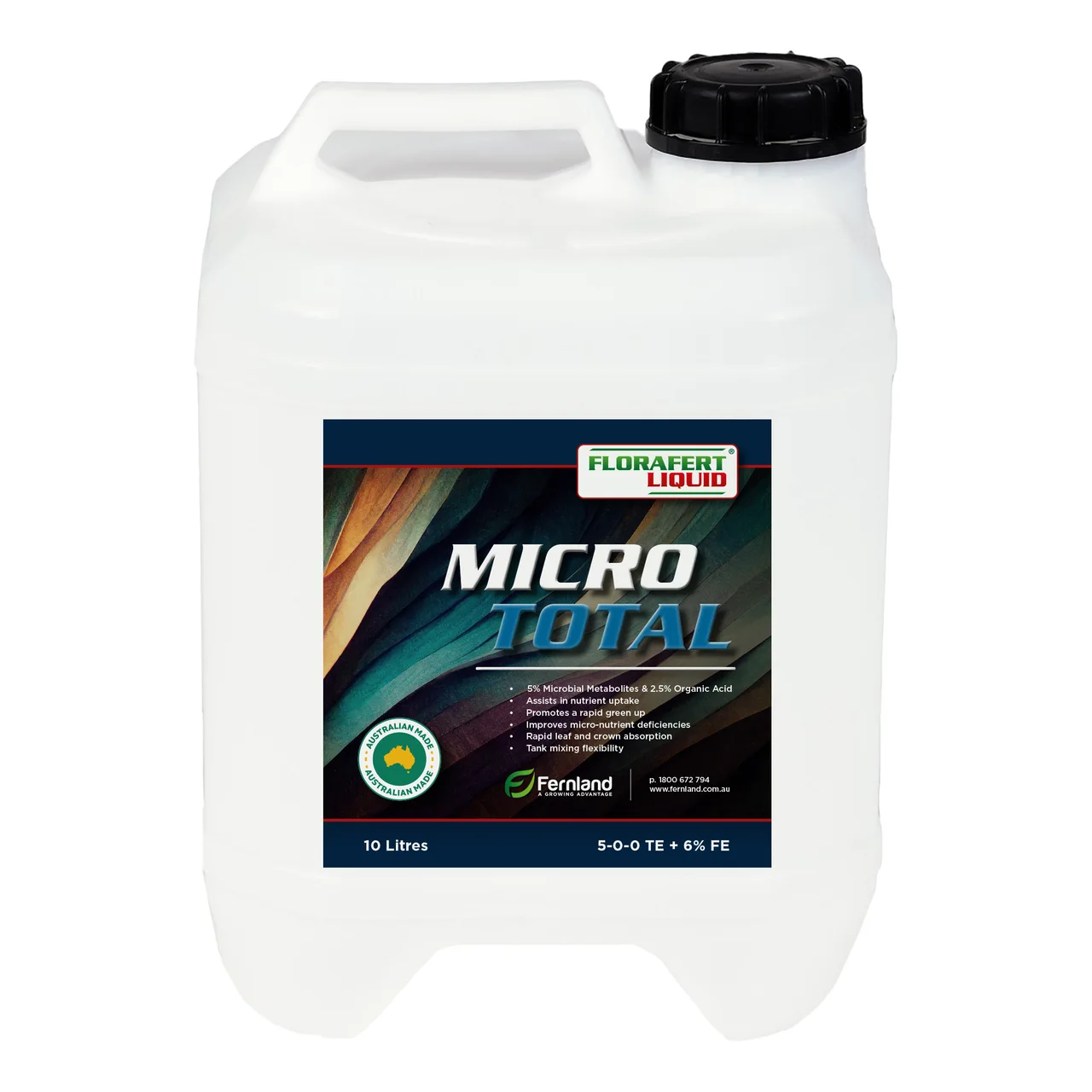 Micro Total 5-0-0 +6%Fe +TE | Liquid Fertiliser — 10 Litre