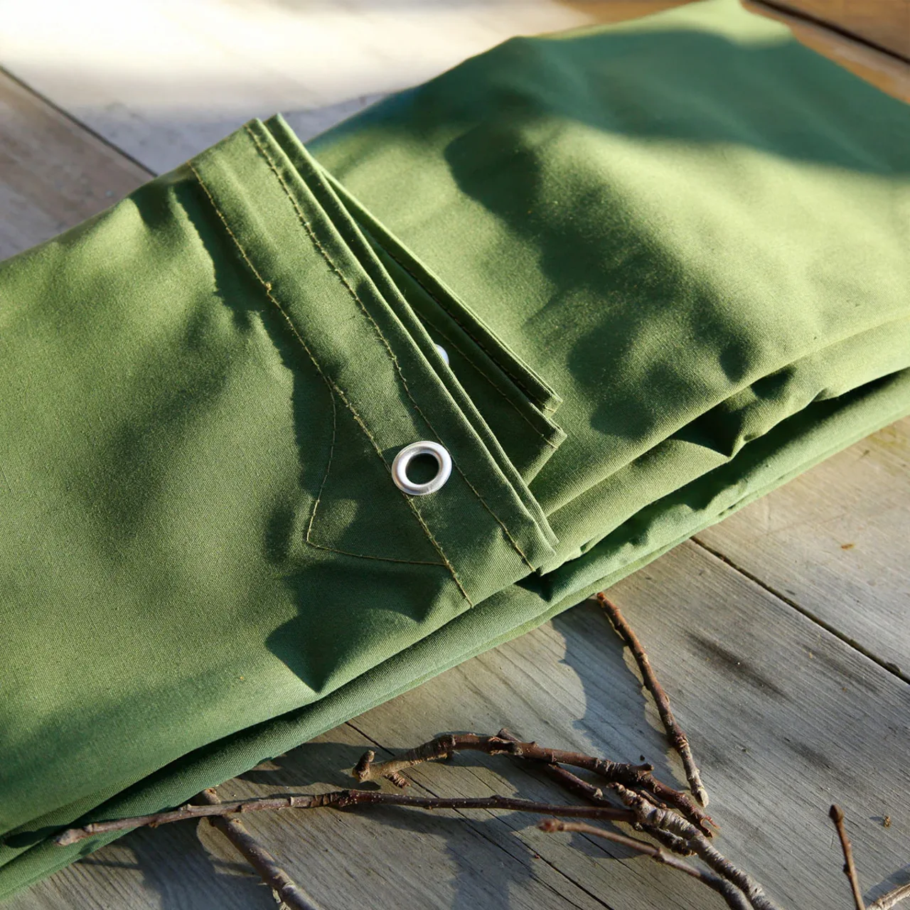 Canvas Waterproof Tarps — 4x6' (1.2m x 1.8m) · Green