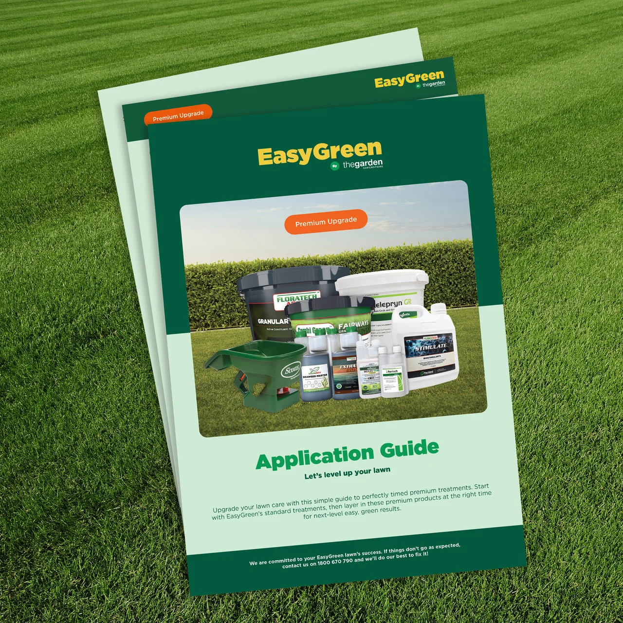 EasyGreen Premium Lawn Care Kit — up to 100m² application guide