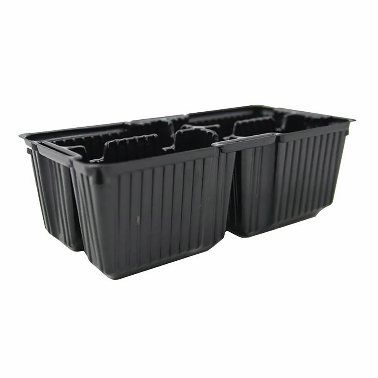Metric Punnet - 4 Cell — Pack of 20 · Black