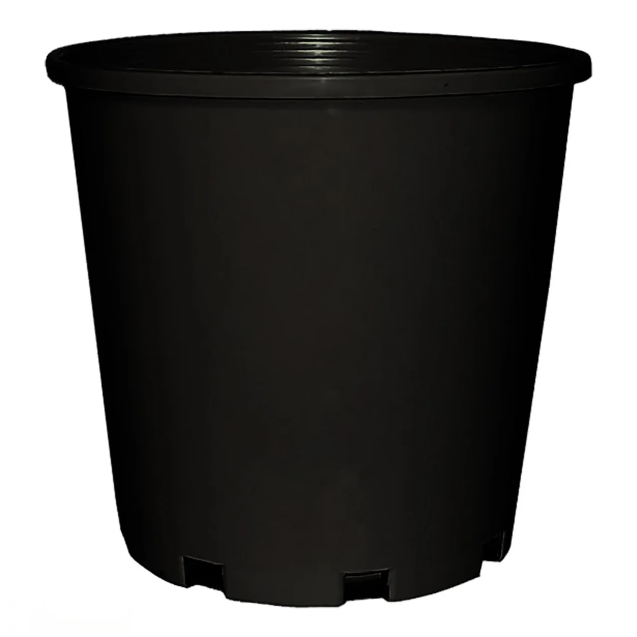 200mmØ Slimline Pot — Pack of 10 · Black