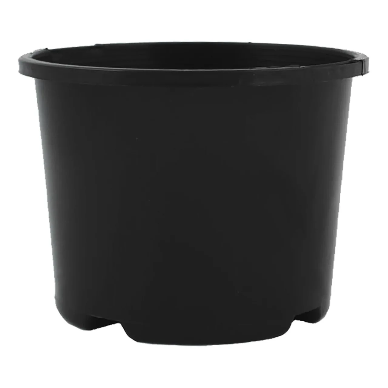 110mmØ Squat Pot — Pack of 10 · Black