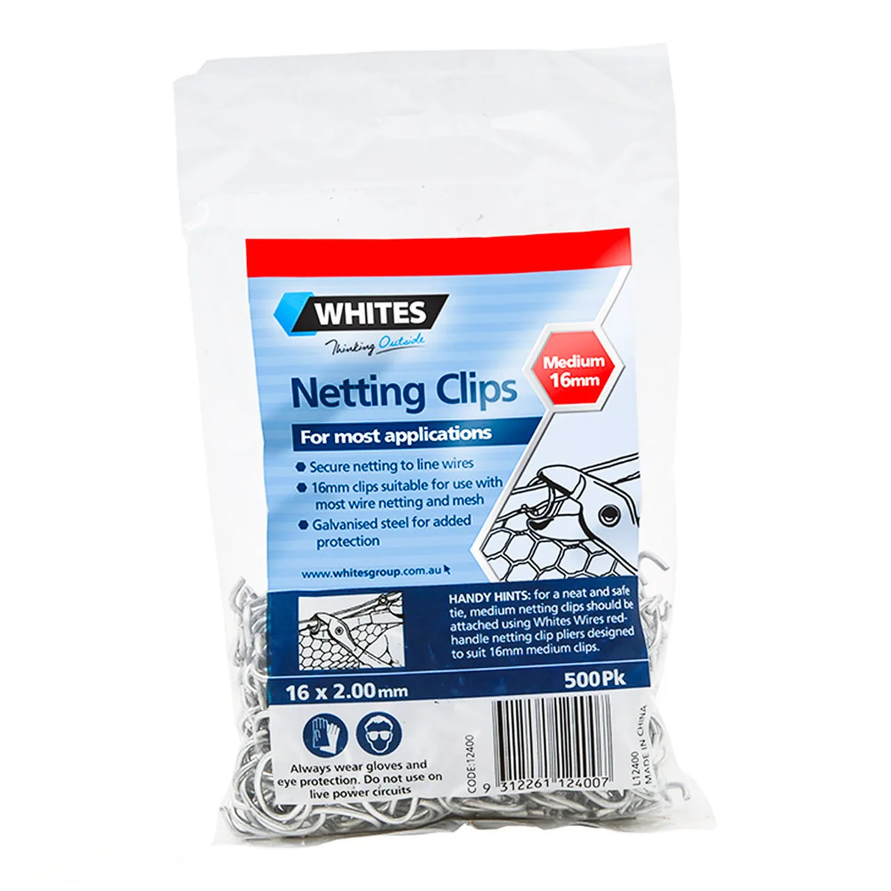 Wire Netting Clips — 16 x 2.00mmØ · Pack of 500
