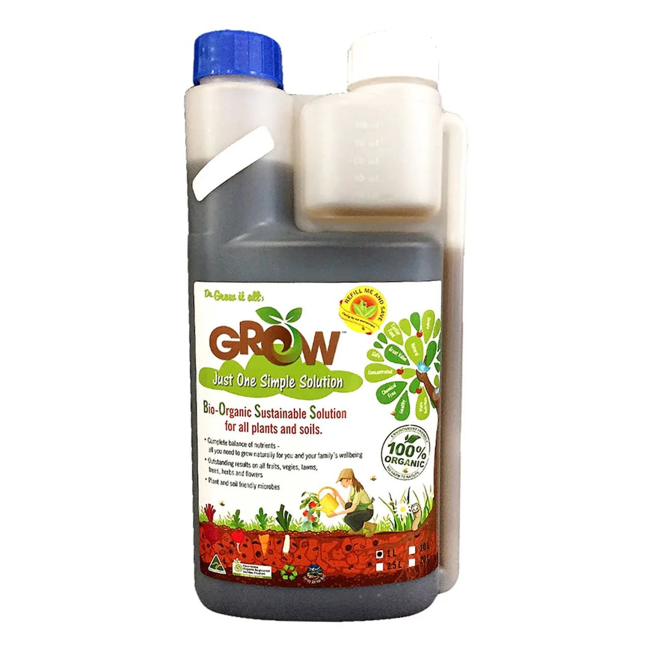 GROW Organic Liquid Plant Nutrients — 1 Litre