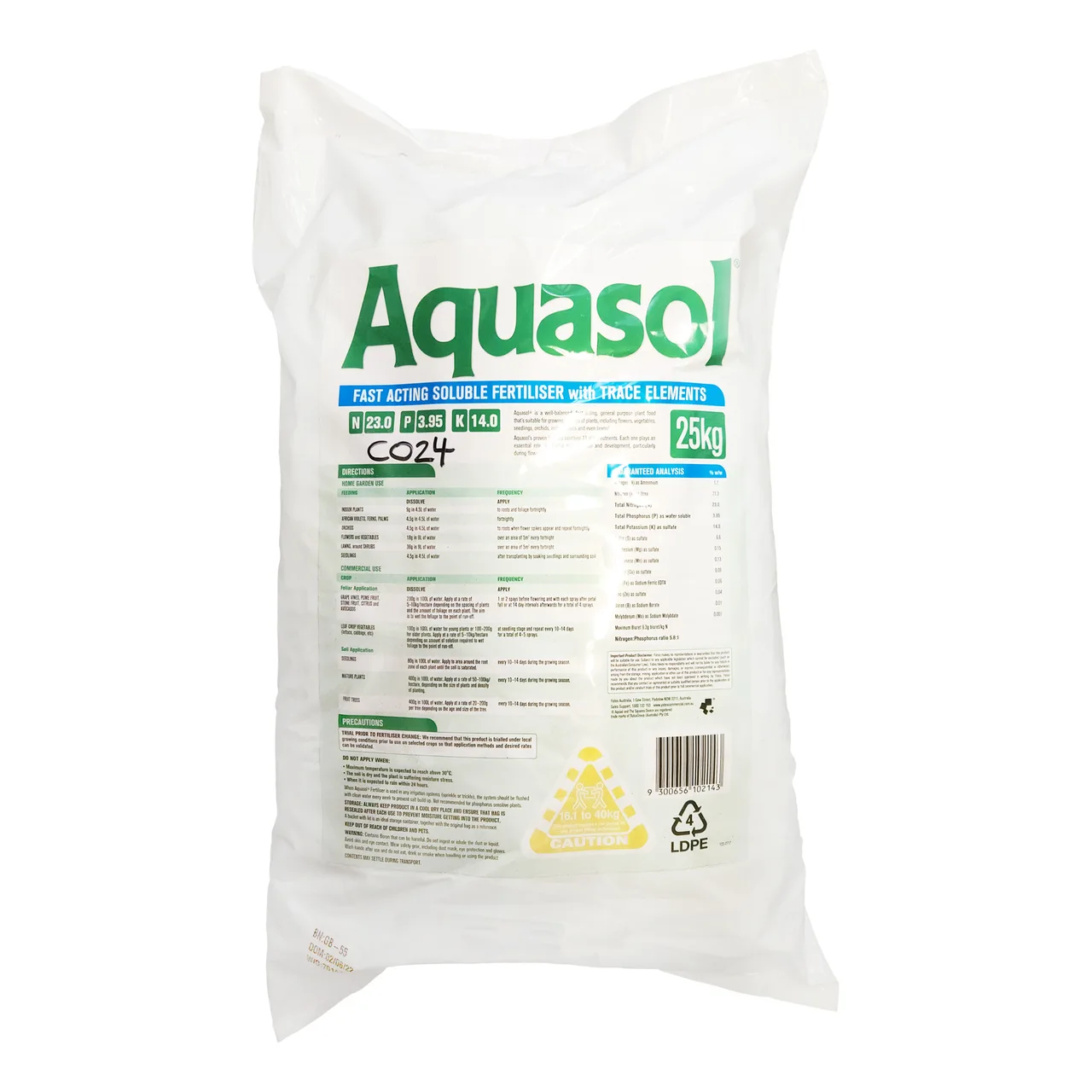 Aquasol with Trace Elements — 25kg