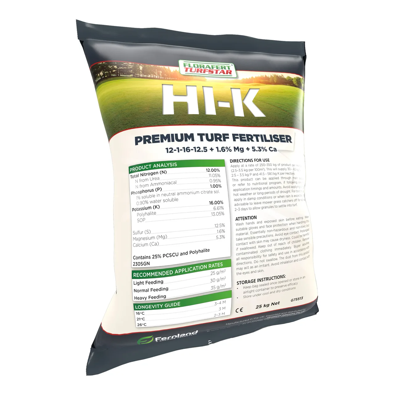 TurfStar Hi-K Turf Fertiliser — 25kg · 230SGN