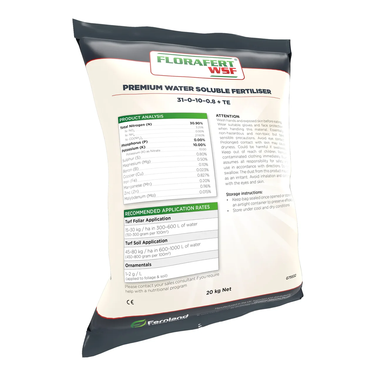 FloraFert Hi-N Water Soluble Fertiliser — 20kg