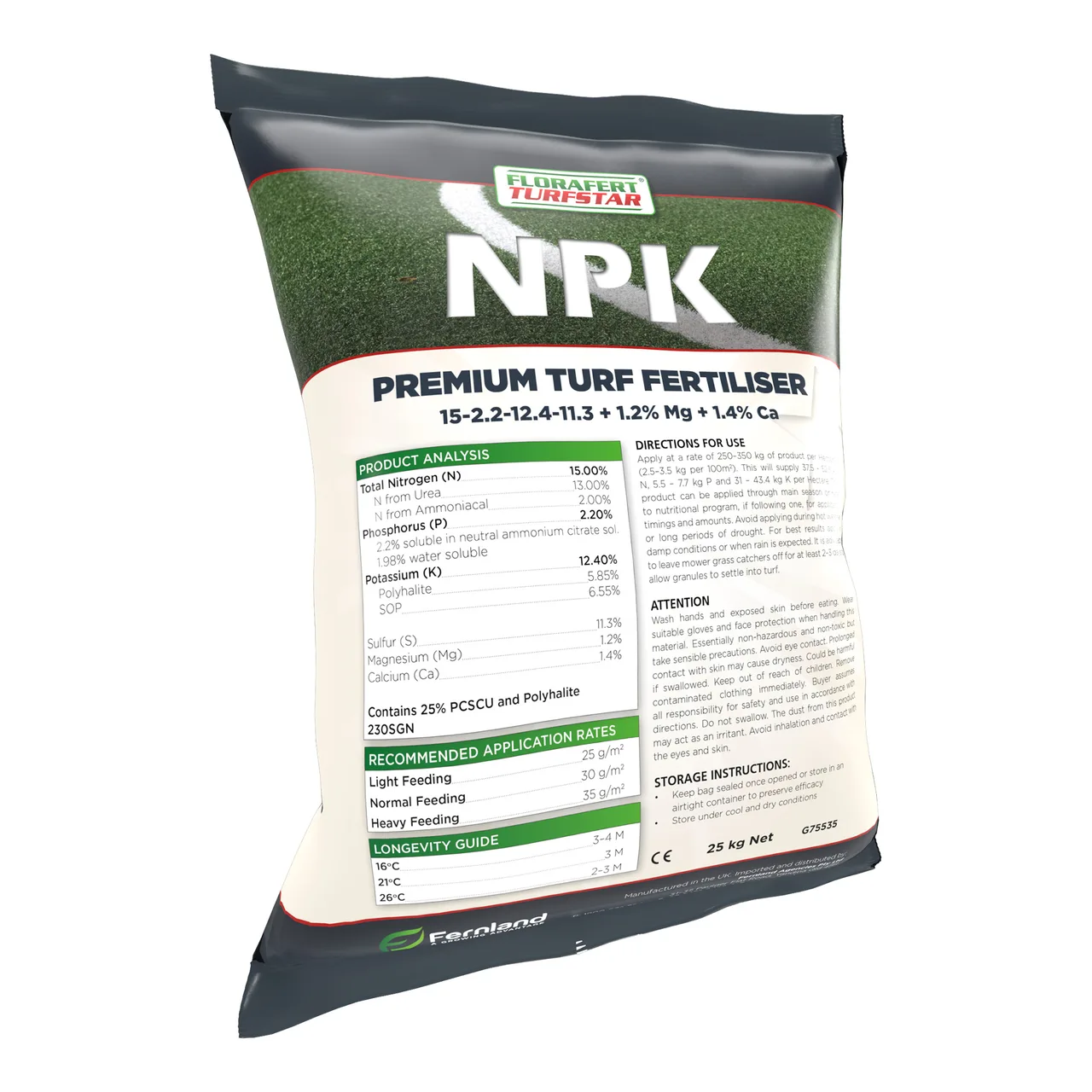 TurfStar NPK Turf Fertiliser — 25kg · 230SGN