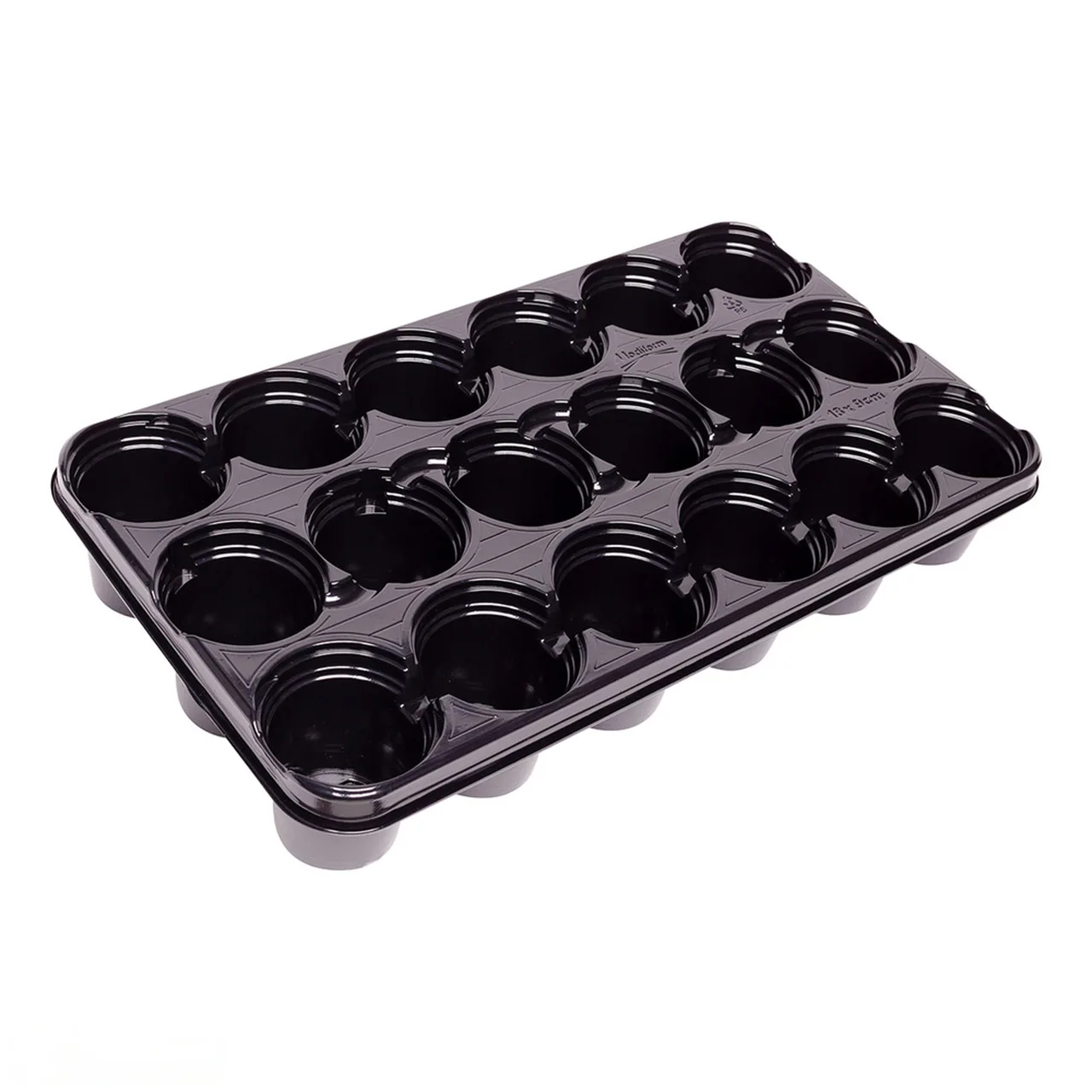 Shuttle Tray (Holds 18 x 9cm Pots) — Pack of 10 · Black