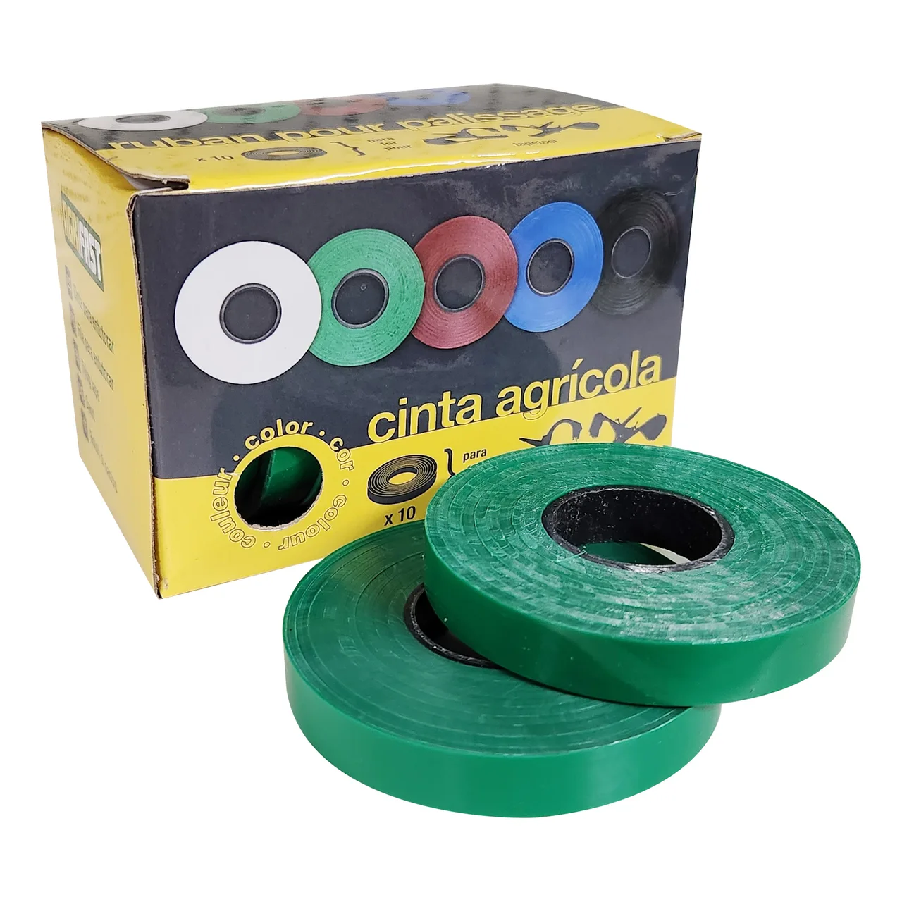 Agrifast Tapener Tape — Green · 25m x 11mm, 156um · Box of 10 Rolls