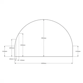 6m Wide Classic Tunnelhouse