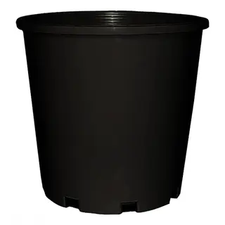 200mmØ Slimline Pot Black -  The Garden Superstore