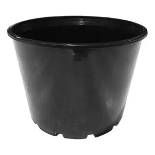 140mmØ Extra Squat Pot Black -  The Garden Superstore