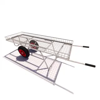Galvanised Trolley | Large 1830mm x 610mm | Barrow Type