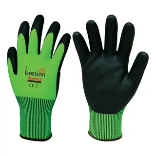 Soroca Hi-Viz Green Nitrile Palm Gloves -  The Garden Superstore