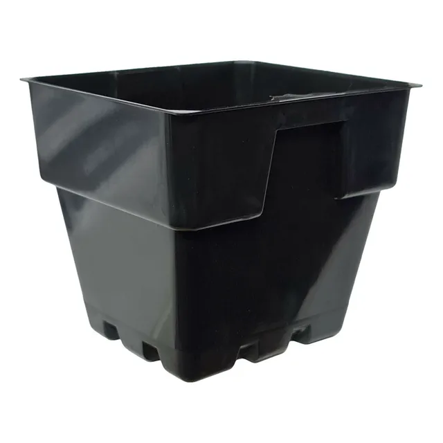 100mm Squat Punnet Pot Qual. MK12 Black -  The Garden Superstore