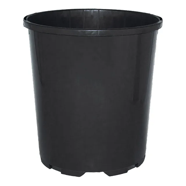 125mmØ Slimline Pot Black GC -  The Garden Superstore