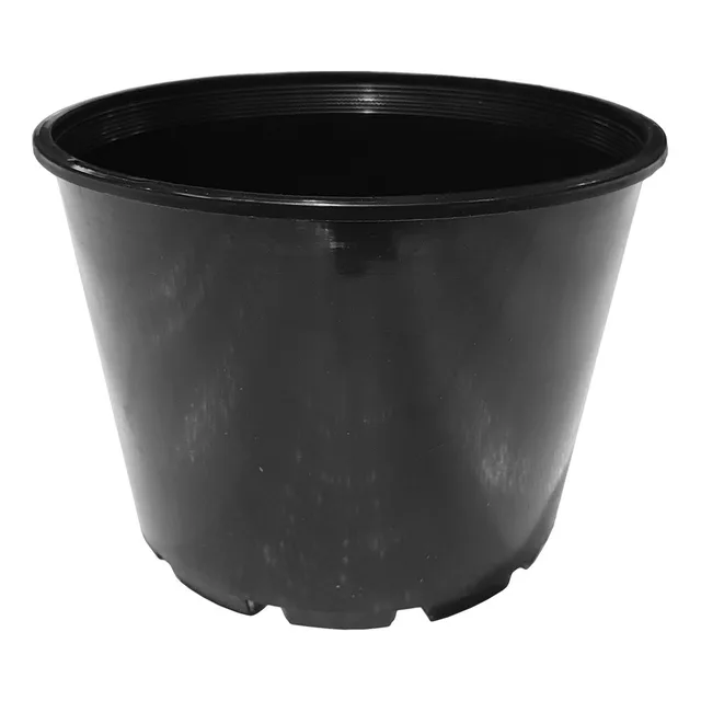 140mmØ Extra Squat Pot Black -  The Garden Superstore